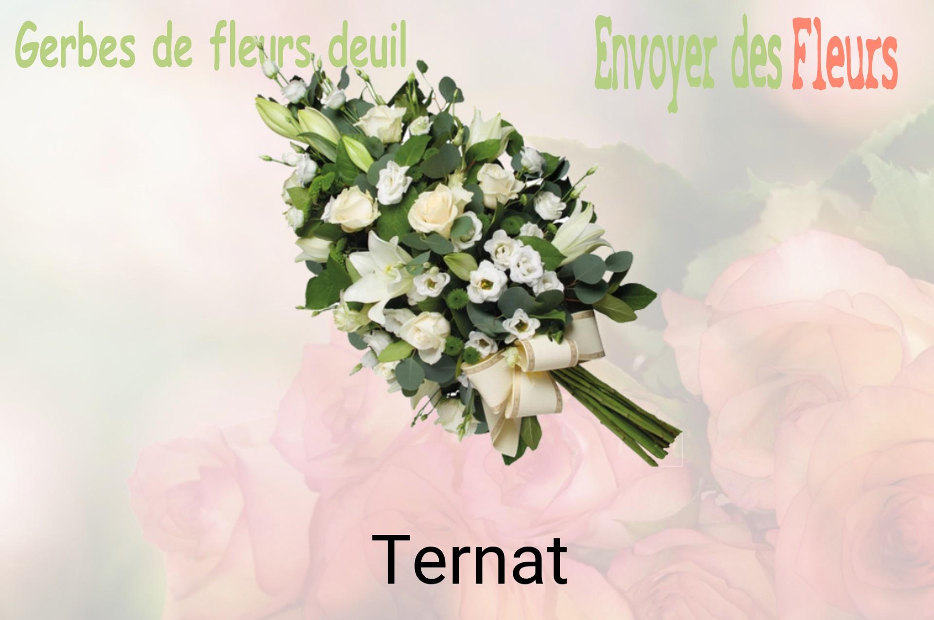 Gerbe de fleurs de deuil livrée à Ternat
